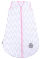 Natulino spací pytel jaro/podzim, Natural White Grey Waves / Pink, M (6 –12 m) - Children's Sleeping Bag