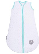 Natulino sleeping bag spring/autumn, Natural White Little Grey Leaves / Mint, M (6 -12 m) - Children's Sleeping Bag