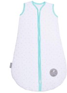 Natulino winter sleeping bag, Natural White Little Grey Leaves / Mint, 3-ply, S (0 - 6 m) - Children's Sleeping Bag