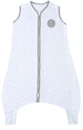 Natulino winter sleeping bag with legs, Grey little leaves/grey, Xl (Size 92/10) - Children's Sleeping Bag