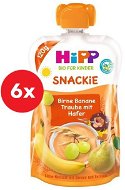 HiPP BIO Snackie Hruška-Banán-Bíle hrozno-Oves 6× 120 g - Kapsička pro děti