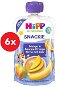 HiPP BIO Snackie Hruška-Pomaranč-Mango-Banán-Ryža 6× 120 g - Kapsička pre deti