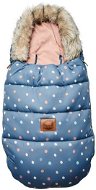 PINK NO MORE Stroller Pouch with Fur, Dots - Stroller Footmuff