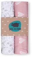PINKnoMore Muslin Diaper Print Pink Hearts & Botanic 2 pcs - Cloth Nappies