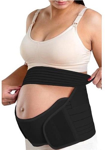 Mom's Balance Maternity Support Belt 5-in-1 Black, XXL - Pregnancy Belly  Band