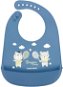 Bib Canpol Babies silicone bib with pocket Bonjour Paris, blue - Bryndák