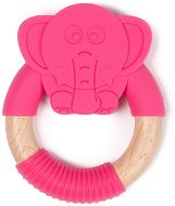 Bo Jungle B-Teether Animal Wood Pink Elephant - Baby Teether