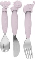 Bo Jungle Cutlery Silicone and Stainless Steel Pink - Children's Cutlery