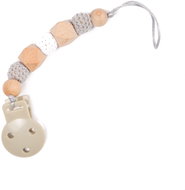 Bo Jungle B-Pacifier Wood Grey - Dummy Clip