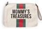 CHILDHOME Mommy's Treasures Off White Stripes Green/Red - Kozmetická taška
