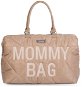 CHILDHOME Mommy Bag Puffered Beige - Prebaľovacia taška na kočík