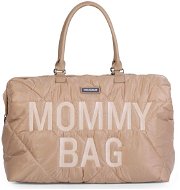 CHILDHOME Mommy Bag Puffered Beige - Prebaľovacia taška na kočík
