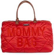 CHILDHOME Mommy Bag Puffered Red - Prebaľovacia taška na kočík