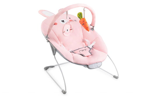 MoMi GLOSSY růžový králíček - Dětské lehátko - Hlavní obrázek