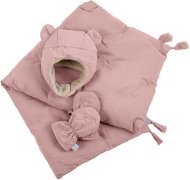 7AM Enfant  komplet  AIRY PINK  ( 0 – 6 m ) – čapica, rukavice, deka - Set oblečenia