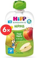 HiPP BIO Hippies kapsička Hruška-Jablko 6× 100 g - Kapsička pre deti