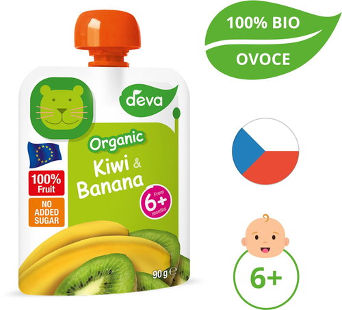 DEVA organic kiwi, banana 90 g - Meal Pocket - Main image