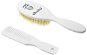 AKUKU brush and comb with natural hair owl, white - Children's comb