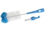 AKUKU bottle and pacifier brush with sponge (mix of colours) - Brush for cleaning feeding bottles