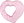 Teether heart, pink