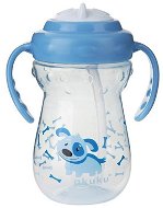 AKUKU športový hrnček so slamkou modrý pes 360 ml - Detská fľaša na pitie