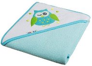 AKUKU baby towel 80 × 80 turquoise with owl - Children's Bath Towel