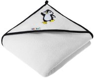 AKUKU baby towel 100 × 100 white with penguin - Children's Bath Towel