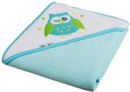 AKUKU baby towel 100 × 100 turquoise with owl - Children's Bath Towel