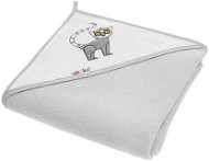 AKUKU baby towel 100 × 100 grey with a border - Children's Bath Towel