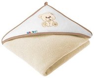 AKUKU baby towel 100 × 100 beige with teddy bear - Children's Bath Towel