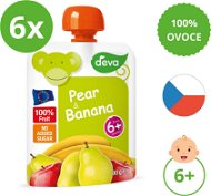 DEVA Pear, Banana 6×90g - Baby Food