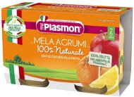 PLASMON bezlepkový ovocný, jablko a citrusy 2× 104 g, 6 mes.+ - Príkrm