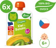 DEVA Organic Kiwi, Banana 6×90g - Baby Food