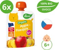 DEVA Organic Apple, Pineapple 6×90g - Baby Food