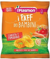PLASMON chrumky bezlepkové zeleninové na cesty Paff paradajka a mrkva 15 g, 12 mes.+ - Chrumky pre deti