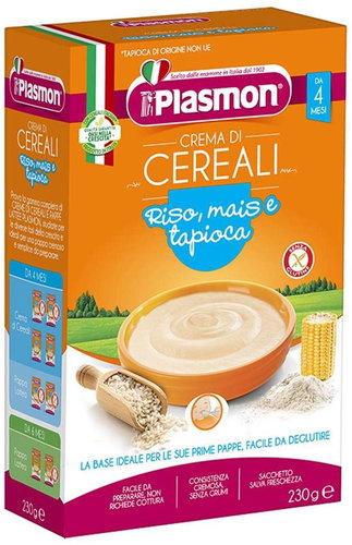 PLASMON gluten-free porridge made of rice, corn and tapioca 230 g, 4m+ - Dairy-Free Porridge - Main image