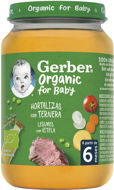 GERBER Organic detský príkrm zelenina s teľacím mäsom 190 g - Príkrm