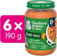 GERBER Organic 100 % rastlinný príkrm biele fazuľky so sladkým zemiakom a quinoou 6× 190 g - Príkrm