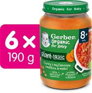 GERBER Organic 100 % rastlinný príkrm cícer s paradajkovou omáčkou a mrkvou 6× 190 g - Príkrm