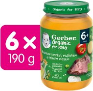 GERBER Organic baby food vegetables with veal 6× 190 g - Baby Food