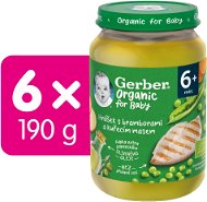 GERBER Organic baby peas with potatoes and chicken 6× 190 g - Baby Food