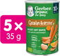 GERBER Organic chrumky s mrkvou a pomarančom  5× 35 g - Chrumky pre deti