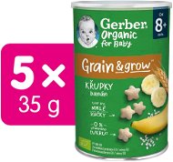 Křupky pro děti GERBER Organic křupky banánové 5× 35 g - Křupky pro děti