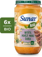 Sunar BIO príkrm batáty, hovädzie mäso, šošovica 6× 235 g - Príkrm