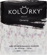 KOLORKY NIGHT jednorožci veľkosť XL (17 ks) - Eko plienky