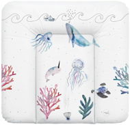 CEBA soft chest of drawers mat Watercolour World Ocean, 75 × 72 cm - Changing Pad