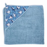 CEBA Terry Printed Line Shark hooded towel, 100 × 100 cm - Children's Bath Towel