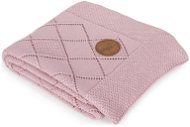 CEBA deka pletená v darčekovom balení ryžový vzor ružová, 90 × 90 cm - Deka