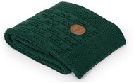 CEBA knitted blanket in gift box Herringbone Emerald, 90 × 90 cm - Blanket