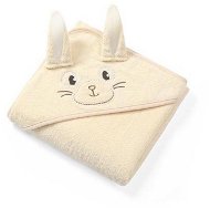 BabyOno Luxury terry towel with hood and rabbit ears 100 × 100 cm, cream - Children's Bath Towel
